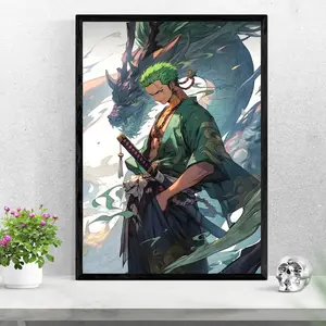 Zoro with Green Dragon One Piece Poster – Home Decor, Wall Art