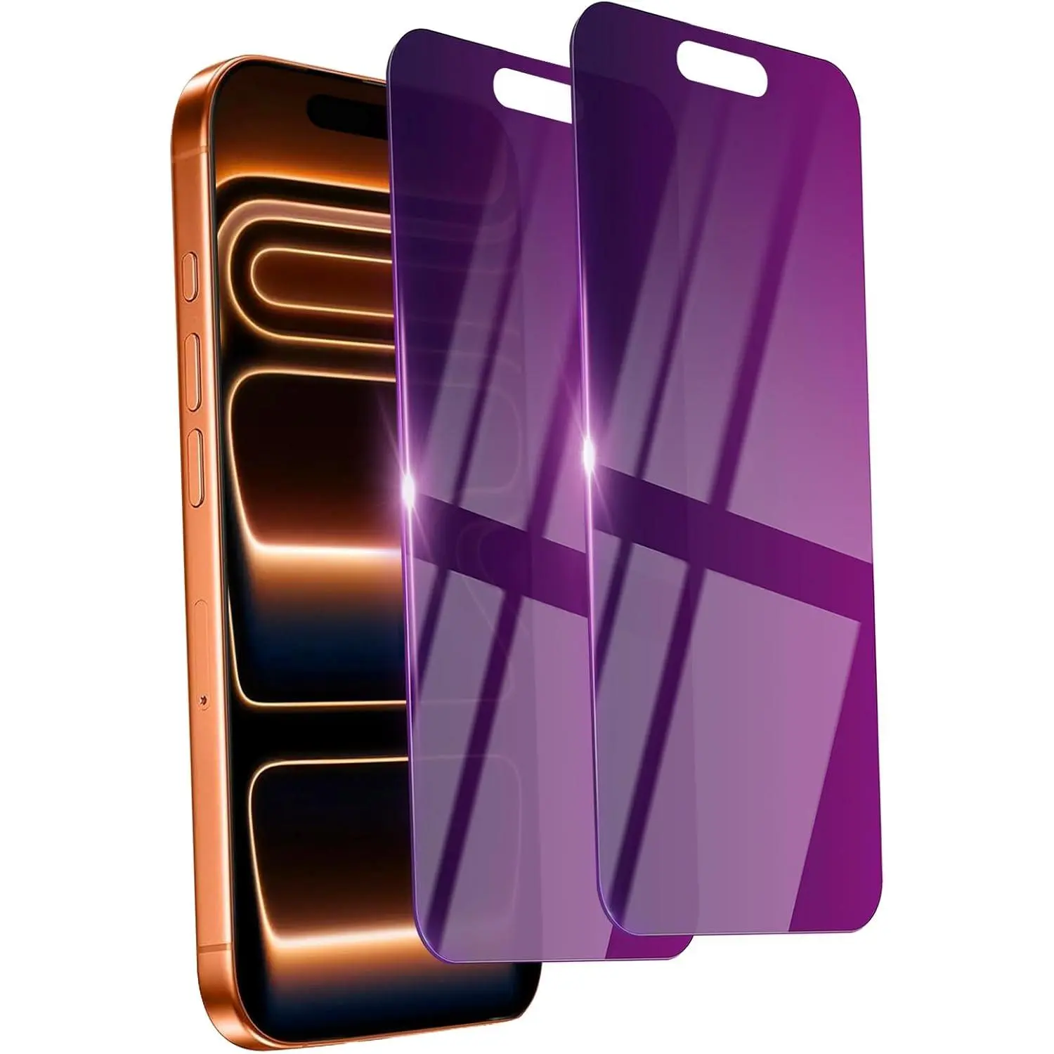 2-Pack Tempered Glass Screen Protector (Glass Shield) for 17 Pro Max 6.9in Smartphones, Smooth Mobile Accessory with Bubblefree Bond, Anti-Spy Privacy, Eye Protection, Scratch Resistant, Full Coverage, Shockproof