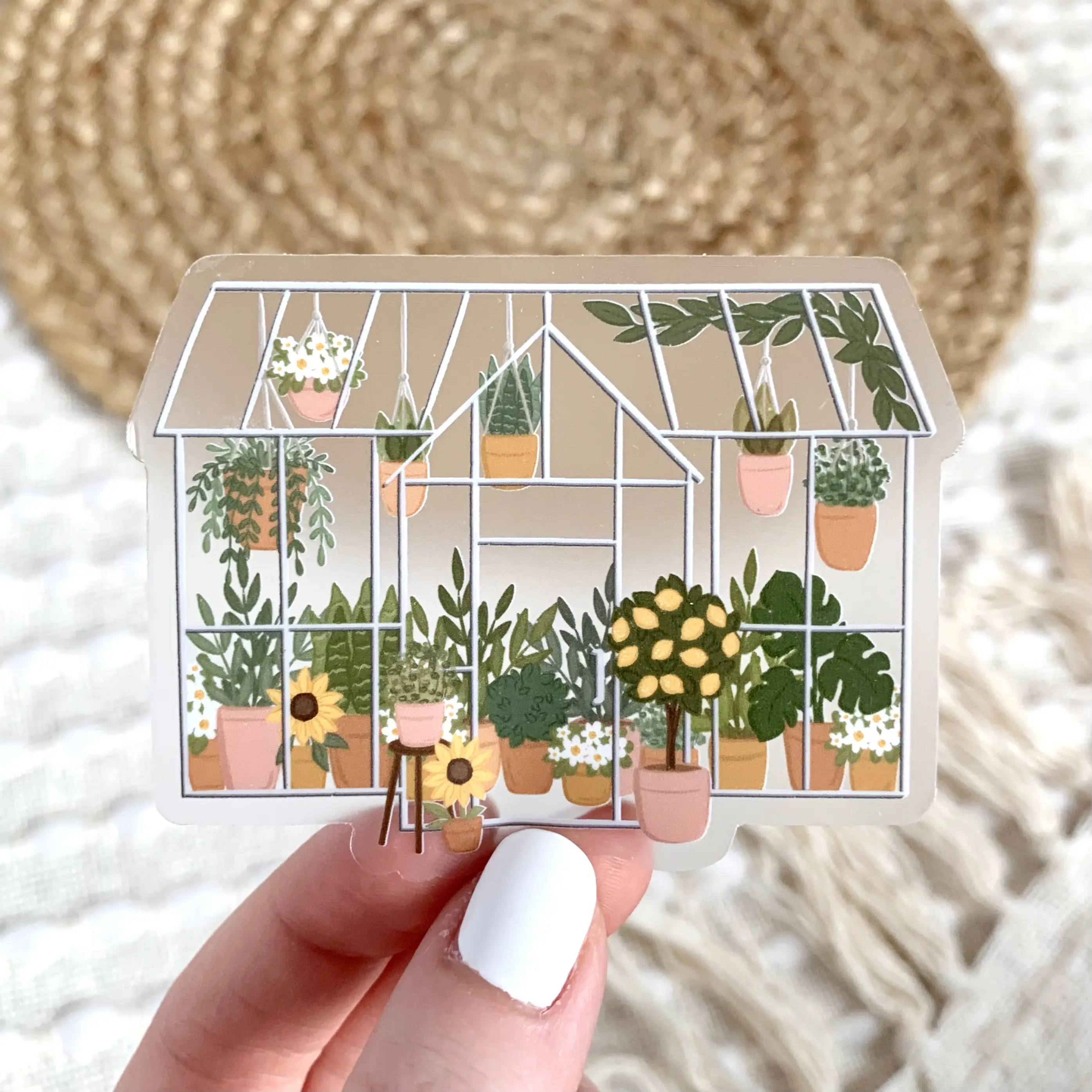 Greenhouse Clear Waterproof Vinyl Sticker, 3.25x2.5"