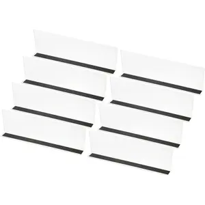 8 Pack Clear Acrylic Magnetic Shelf Dividers for Closet Organization, 15.8x1.6x4.8 Closet Separator Blocker for Kitchen Cabinet Bedroom Office Under Bed Storage