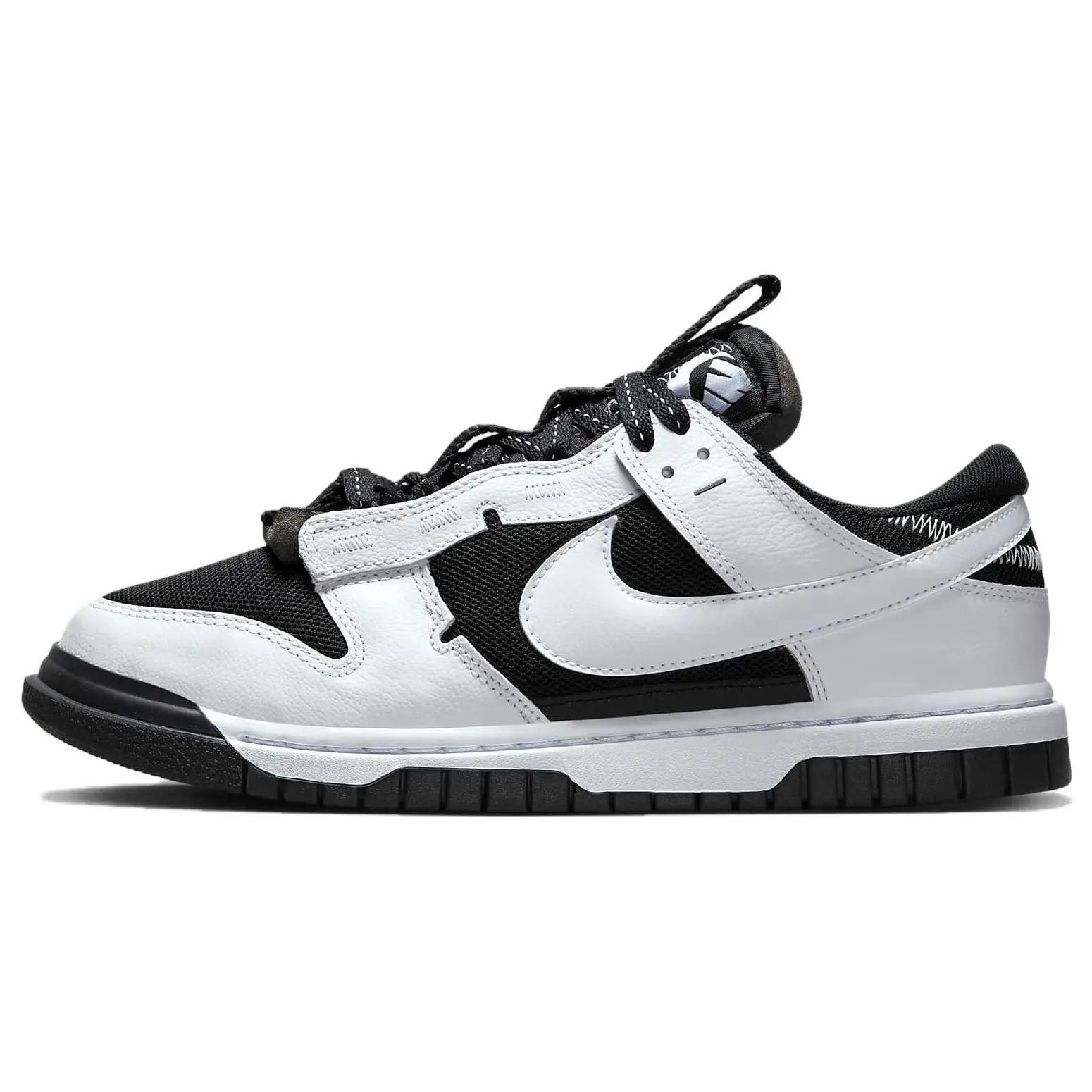 Nike Dunk Low Jumbo Reverse Panda Retro Skate Shoes Men's Black White DV0821-002