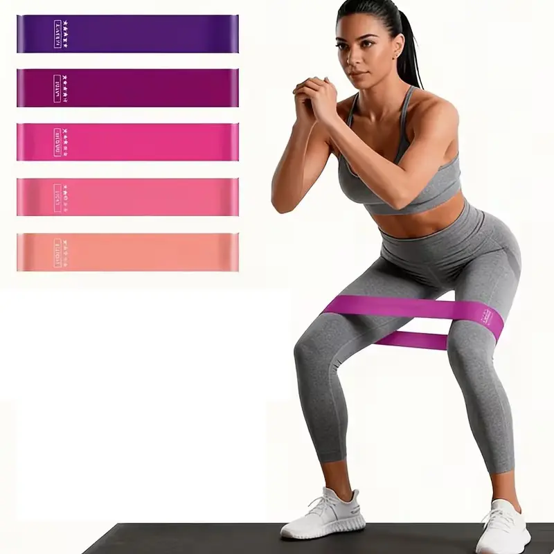 5pcs Yoga Resistance Bands Set - Multi-Level Tension Range, Durable Stretching Band, Functional Yoga Fitness Equipment for Leg Training & Shaping, Home Gym Accessory