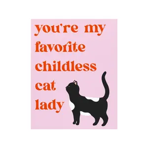 Childless Cat Lady Blank Card