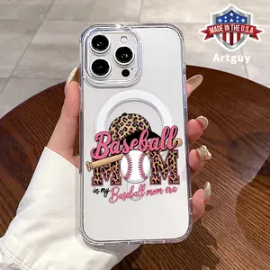 Magnetic Phone Case for iPhone 15 Plus 16 Pro Max 16E 14 13 12 11 X XS XR Popular Baseball Pattern TPU Shockproof Anti-Scratch Stylish Smartphone Cover