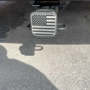 DIBMS USA American Flag Hitch Cover for 2 Inch Receivers - Trailer Hitch Cover Tube Plug Insert, Car Exterior Accessories for Trucks, Jeep, Tacoma, Ford, Chevy, GMC Dodge RAM & More
