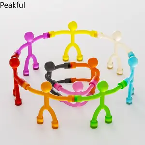 10Pcs Cute Magnetic People Travel Toys, Trending Portable Toddler Sensory Play Set, Fun Bendable Magnetic Figure Fridge Magnets, lightweight compact & flexible design, perfect for airplane trips, car rides, home decor and daily stress relief leisure play