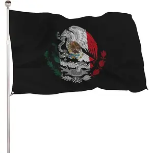 Mexico Flag 3x5 Foot Indoor/Outdoor Mexican Flag Single-Sided Printing Fade Proof,Color3