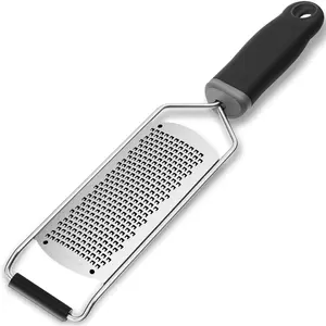 Upgraded Lemon Zester & Cheese Grater, Grade Stainless Steel None-Slip Handle Grater for , Ginger and Garlic,Durable and Easy-To-Clean(Dishwasher Safe)