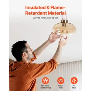 VEVOR 4-Pack CFL Light Bulbs, 13W Compact Fluorescent Spiral Bulbs with 2700K Warm Light, 900lm Luminous Flux, Twist and Lock GU24 Base, Ideal for Bedrooms, Study Rooms, Living Rooms, Commercial Use