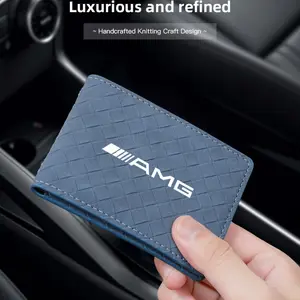 Suede Car Driving Documents Cover Auto Emblem Card For Mercedes Benz AMG GLE GLS CLA CLE GLC CLS GLA W223 W213 W206 W464 W247 W167 W166 W222 W205 W204 W177 W246 W212 W221 W463