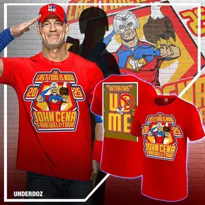 John Cena 2025 Farewell Tour Peacemaker T-shirt, John Cena Farewell Tour Fashion Cotton, Full Colors, Full Sizes, For Men, For Women