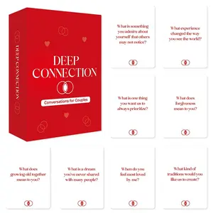 Deep Connection Couples Conversation Card Game - 55 Meaningful Questions to Deepen Bond, Intimate Date Night & Relationship Building Game for Partners, Tabletop Game