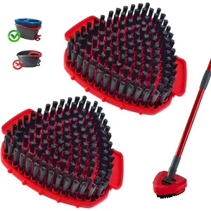 Scrubber Mop Head for Ocedar, Upgrade Scrub Brush for Ocedar, Spin Mop Scrub Brush Head for O Cedar RinseClean 2-Tank, More Bristles Scrub Brush Attachment for Bathroom, Deck, Kitchen Floor Cleaning