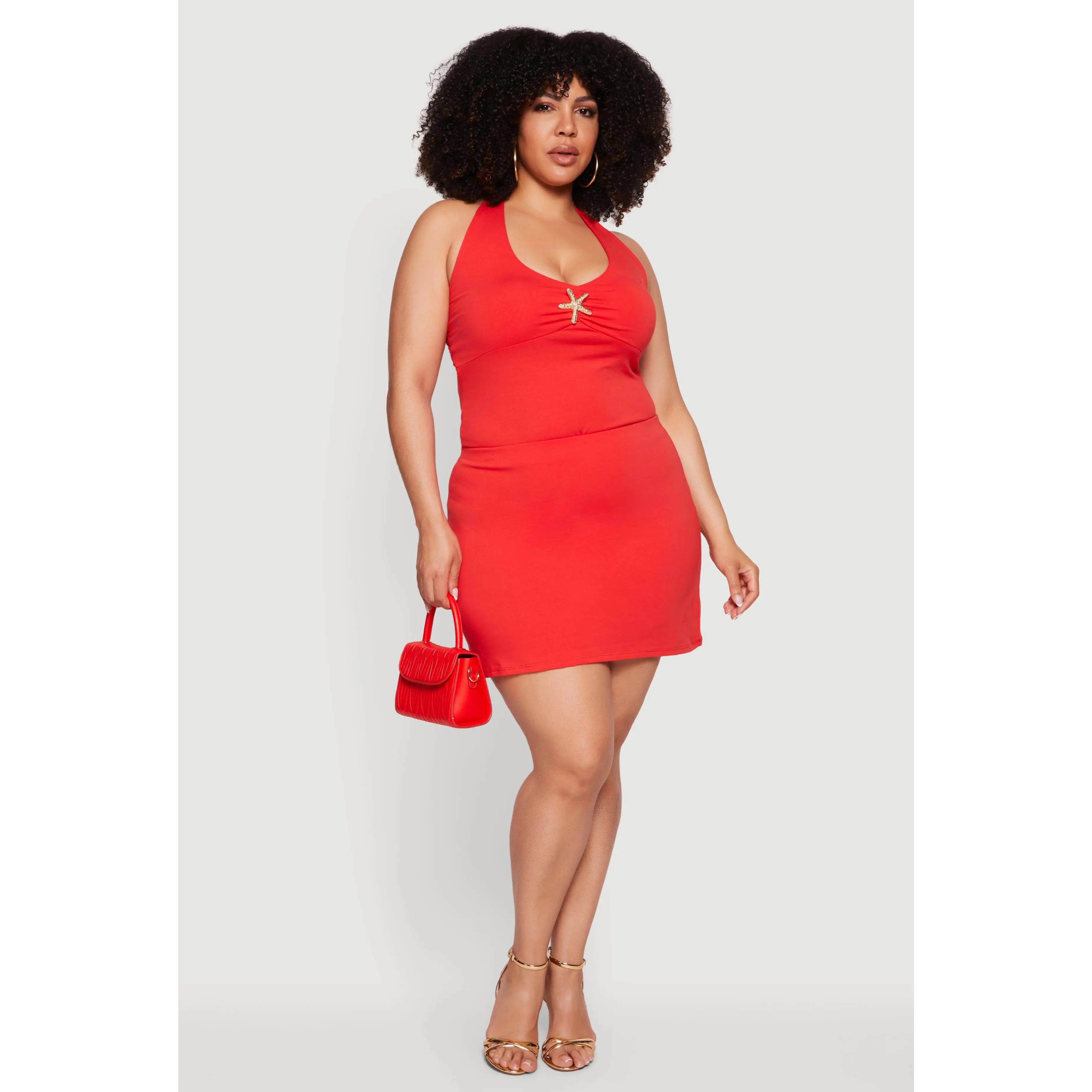 Plus Size High Waisted Mini Pencil Skirt