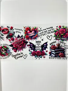 C78- Dark wings and Smutty things/Book quotes 16OZ UV DTF Transfer Wrap/Sticker for Cup/Tumbler