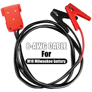 M18 Battery Power Wheel Adapter with Jumper Cable Clamps, Compact Portable Automotive Jump Starter, Vehicle Power Supply Converter Kit for Cars, Trucks & Power Tools