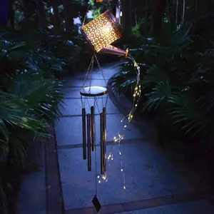 Solar Powered Hummingbird Wind Chime, Outdoor Garden Decorative Light, Solar Powered Garden Light, Landscape Pendant, Outdoor Garden Decoration