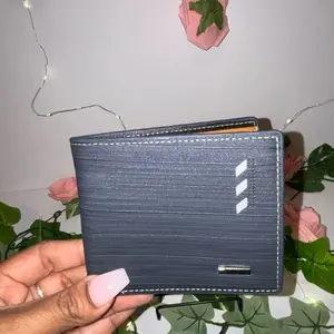 Men's Wallet - Grey/Beige, Compact Design, Durable Material, Perfect for Everyday Use