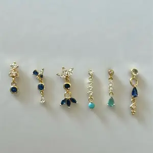 Dangle Nose Ring | 20 gauge L rod | Nose Piercing