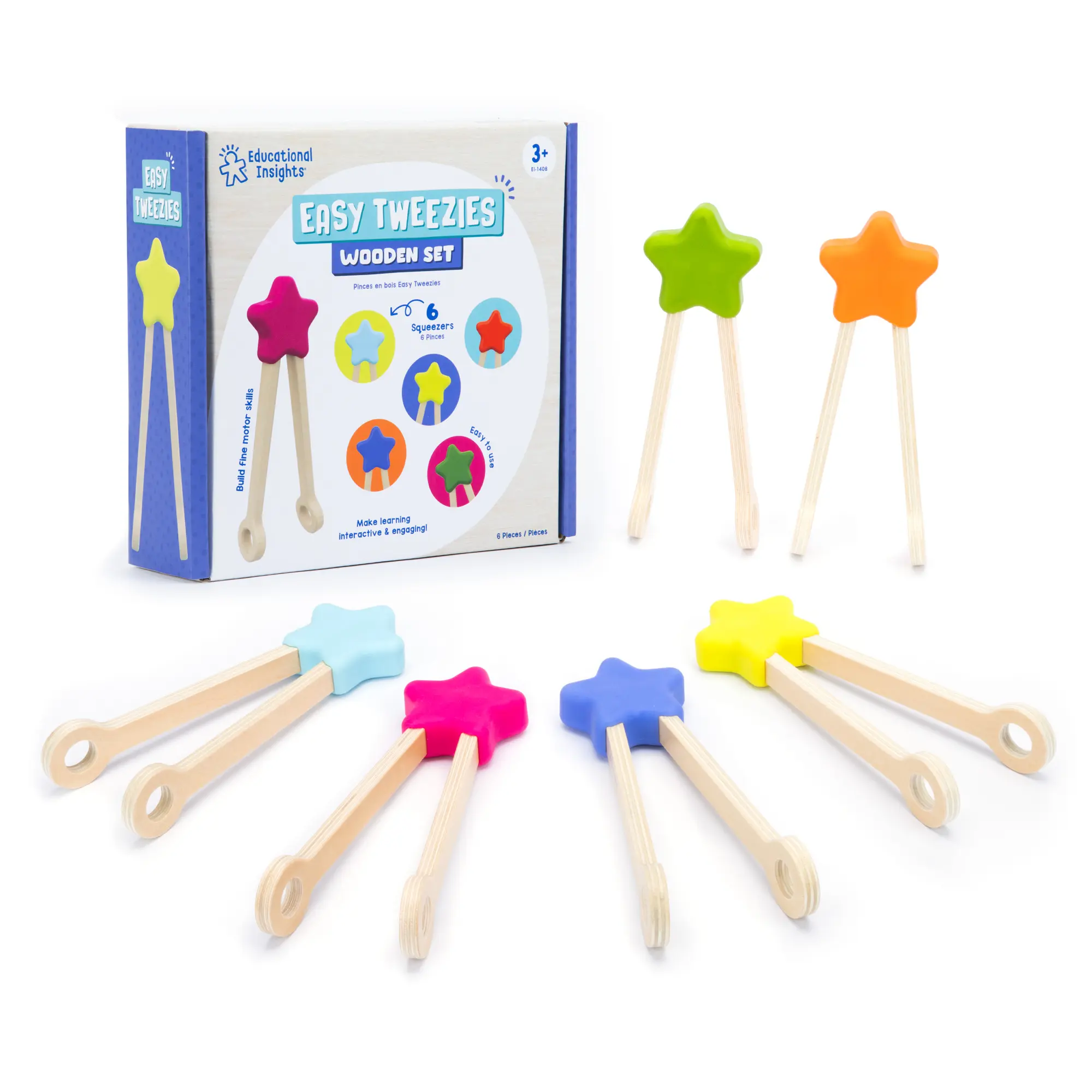 Educational Insights Easy Tweezies Small Group Set for Ages 3+ – Fine Motor Skills & Early Learning Preschool Toy