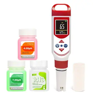 pH EC Meter for Hydroponic, Digital pH TDS EC ppm Tester with Color Screen Display, High Accuracy pH Pen Probe for Drinking Water, Nutrient Solution, Aquariums, Pools &  Use