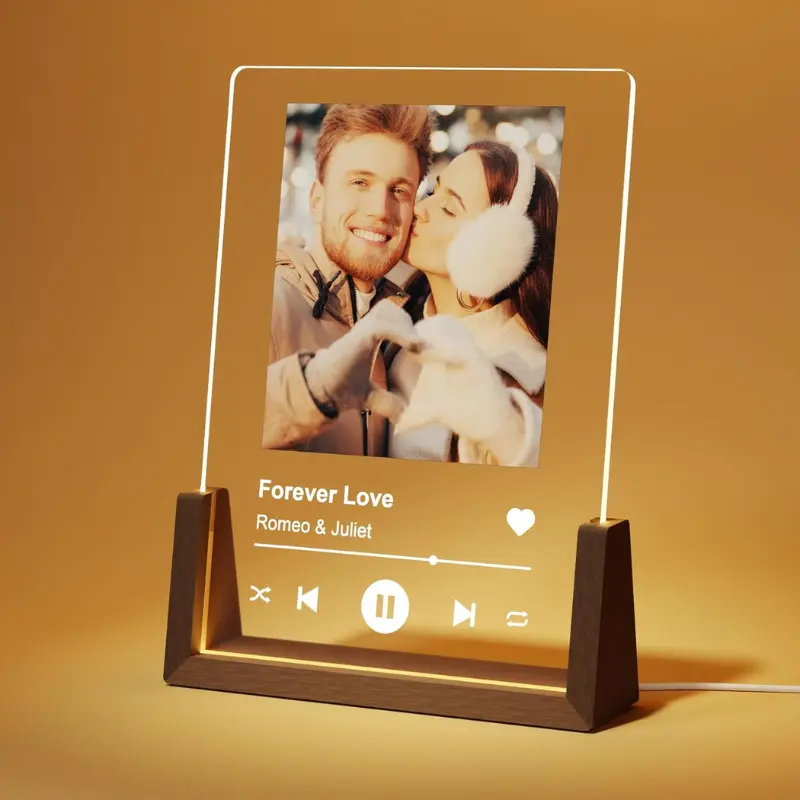 Spotify Decorative Plaque Personalized Gifts, Custom Valentines Gifts for Him Her, Customized Picture Frame for Boyfriend Girlfriend Couple, custom led picture frame, Photo Album Accessories