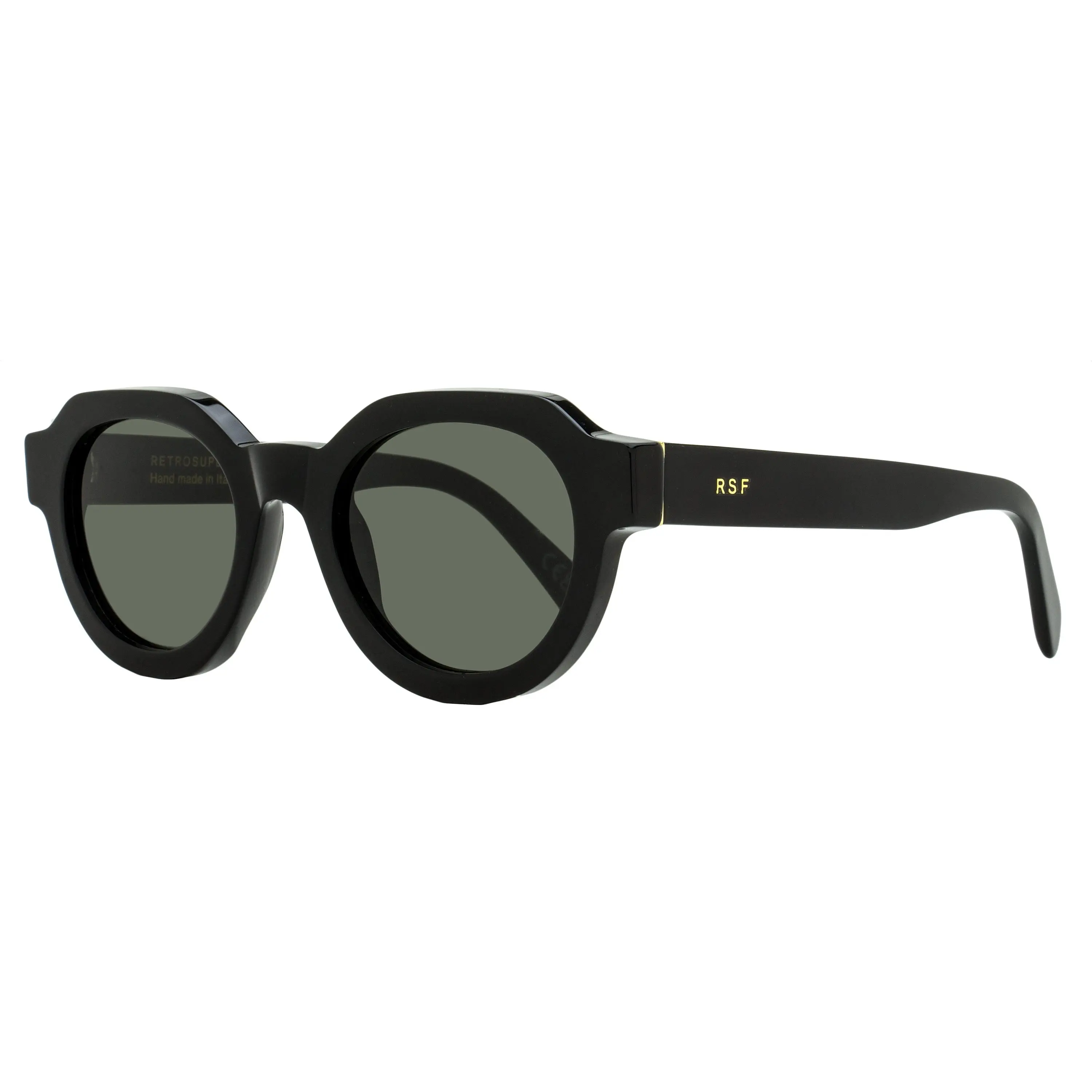 Retrosuperfuture Rounded Geometric Sunglasses Vostro NY2 Black 51mm