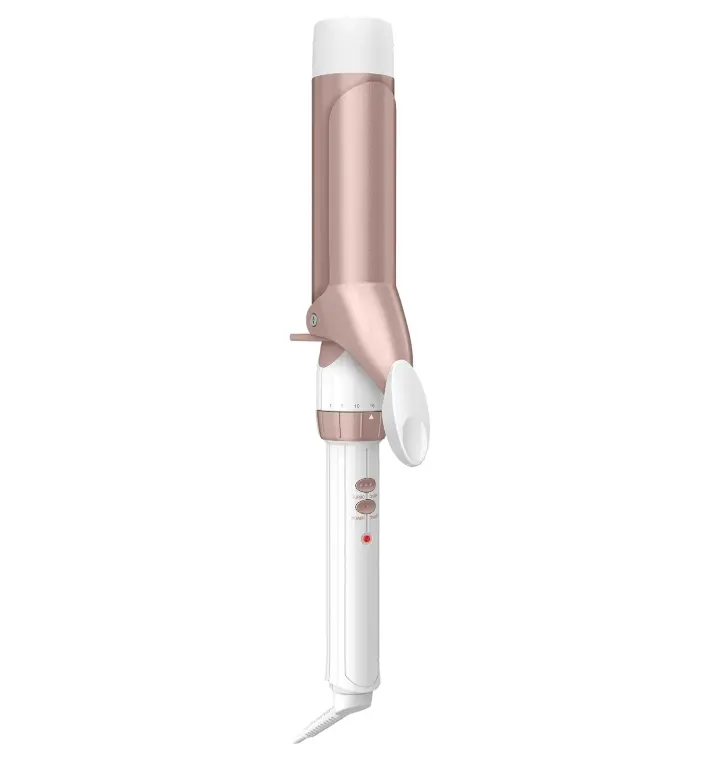 Conair Curling Iron, Double Ceramic, 1 1/2" Barrel, White/Rose Gold | Hair curler and hair waver for medium to long hair with 30 heat settings, built-in heat protection, a cool tip, and auto off