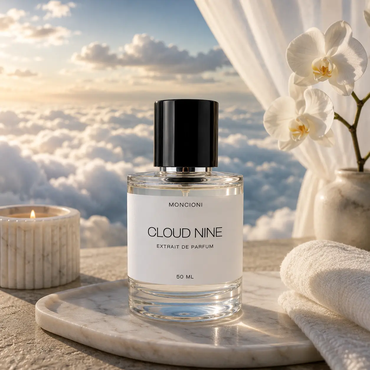 Moncioni Cloud 9 Extrait de Parfum - Unisex Luxury Fragrance with White Musk, Mandarin, Cashmere Wood - Long-Lasting Designer-Inspired Niche Perfume Gift