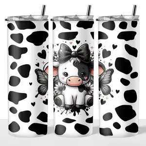 Cow Butterfly 20oz Stainless Steel Insulated Tumbler (Different Colors Available)