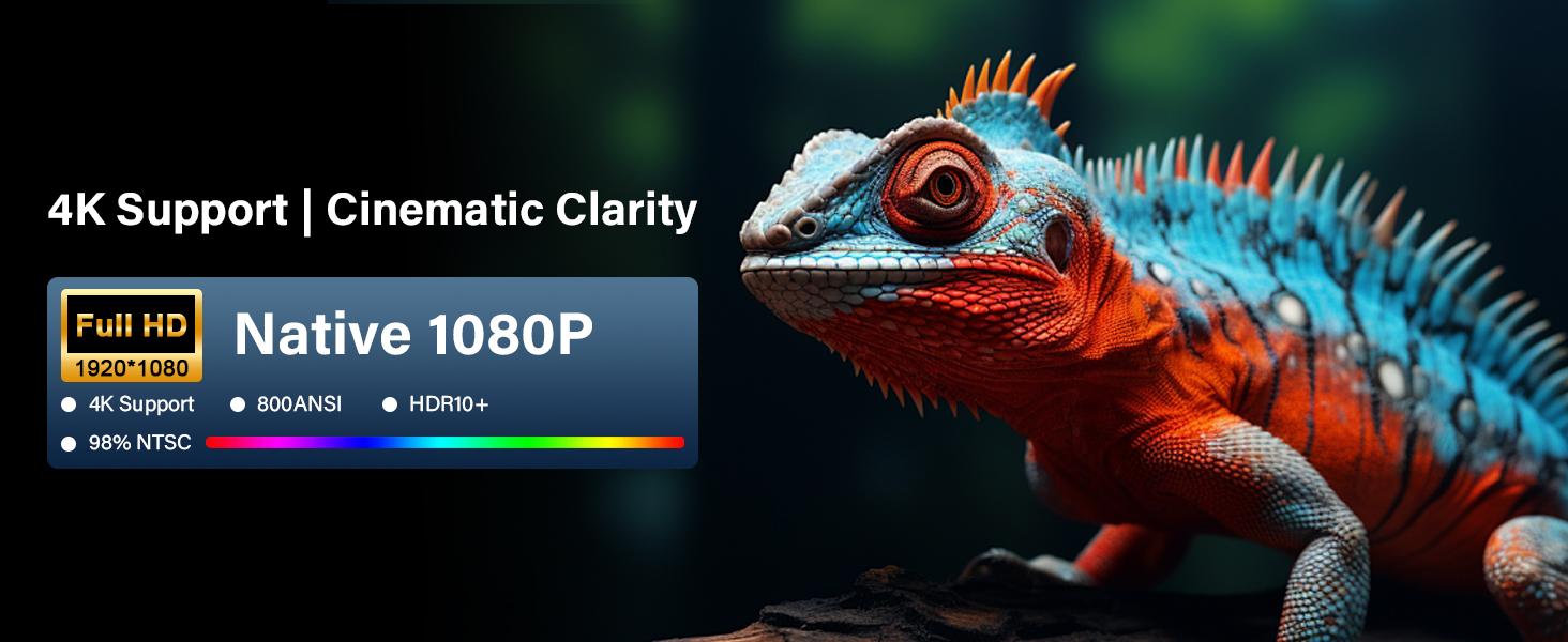 Aepuosem A10pro Touch Screen Projector 7-inch 1080P Native 4K Auto Focus Dolby Sound Wi-Fi 6 Bluetooth 180° Rotation for Games Movies Gifts Audio Connection Lcd