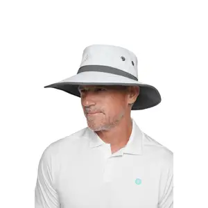 Unisex Matchplay Wide Brim Golf Hat | White/Carbon
