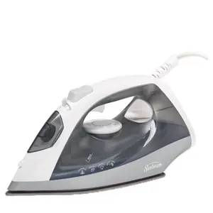 Sunbeam Classic Steam Iron 1250 Watts, Non-Stick Soleplate, Auto Shut-Off, Anti-Drip, Spray Mist, White/Grey, Horizontal or Vertical Use