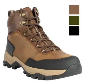 Heavy Duty 6 Inch Work Boots Rugged All Terrain Tactical Footwear with Waterproof Leather & Polyester Upper Round Toe Supportive Nylon Shank Non-Slip Outsole