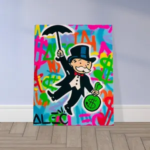 Alec Richie Rich Wall Art / Graffiti Pop Art / Housewarming Gift / Trendy Wall Art