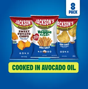 Sea Salt Variety Pack Snacks in Avocado Oil 5oz (Pack of 8) - Gluten Free, Vegan, Free of the top 9 Allergens, Non-GMO, Cooked in Avocado Oil | Shark Tank summerwins