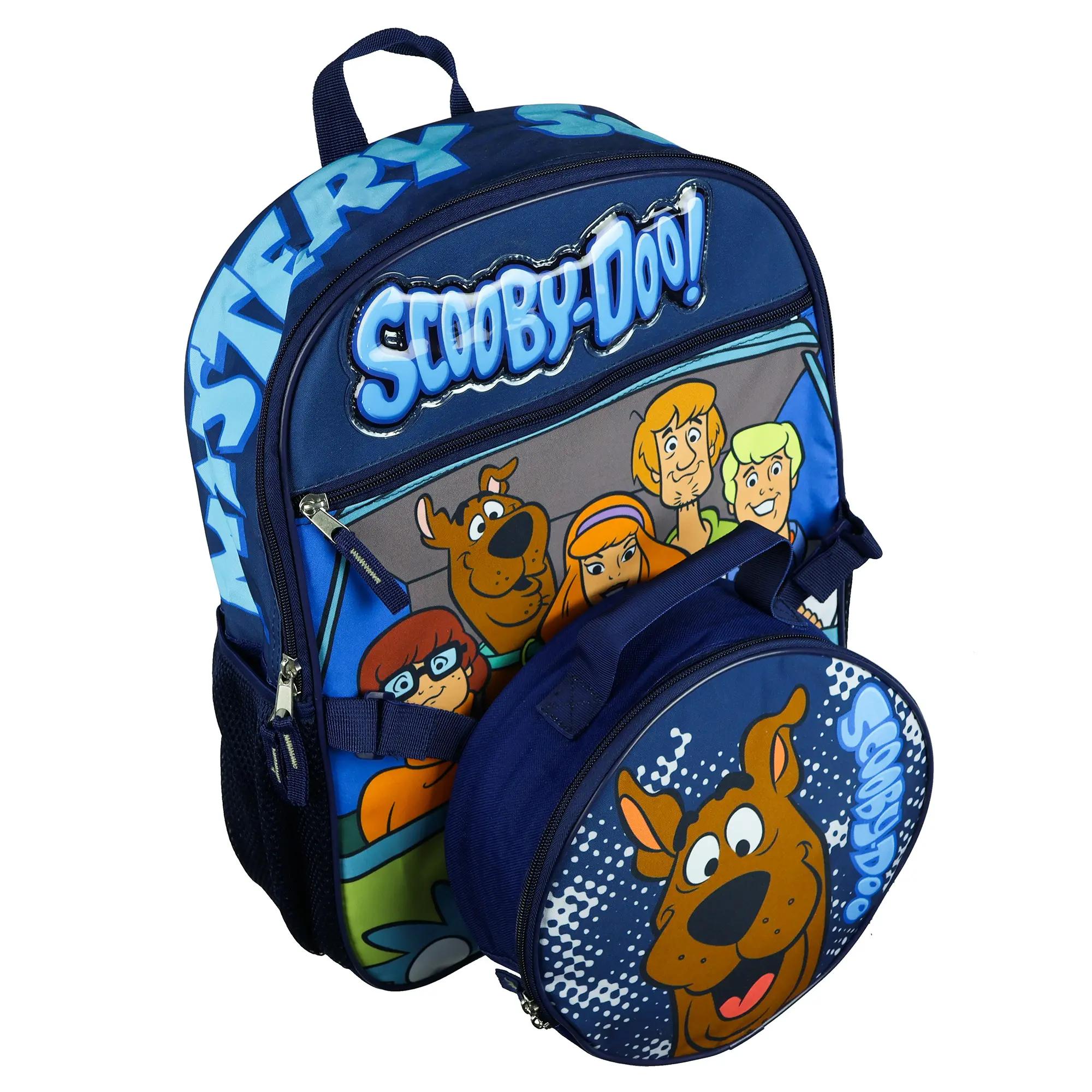 Scooby-Doo Kids Backpack 2-Piece Set, 16" Mystery Squad Book Bag & Insulated Lunch Bag for First Day of School