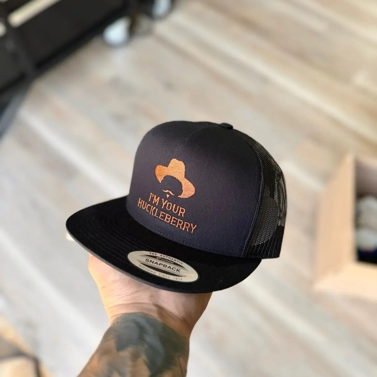 "I'm Your Huckleberry" Sports & Outdoor Adjustable Snapback Hat, Breathable Outdoor Activity Headwear for Casual Use, Hats Snapback, Adjustable Hat