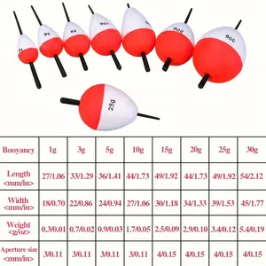 8-Pack Vertical Float Fishing Bobbers Set, EVA Foam Mixed Color Ocean Boat Fishing Floats with High Buoyancy - Fishing Tackle
