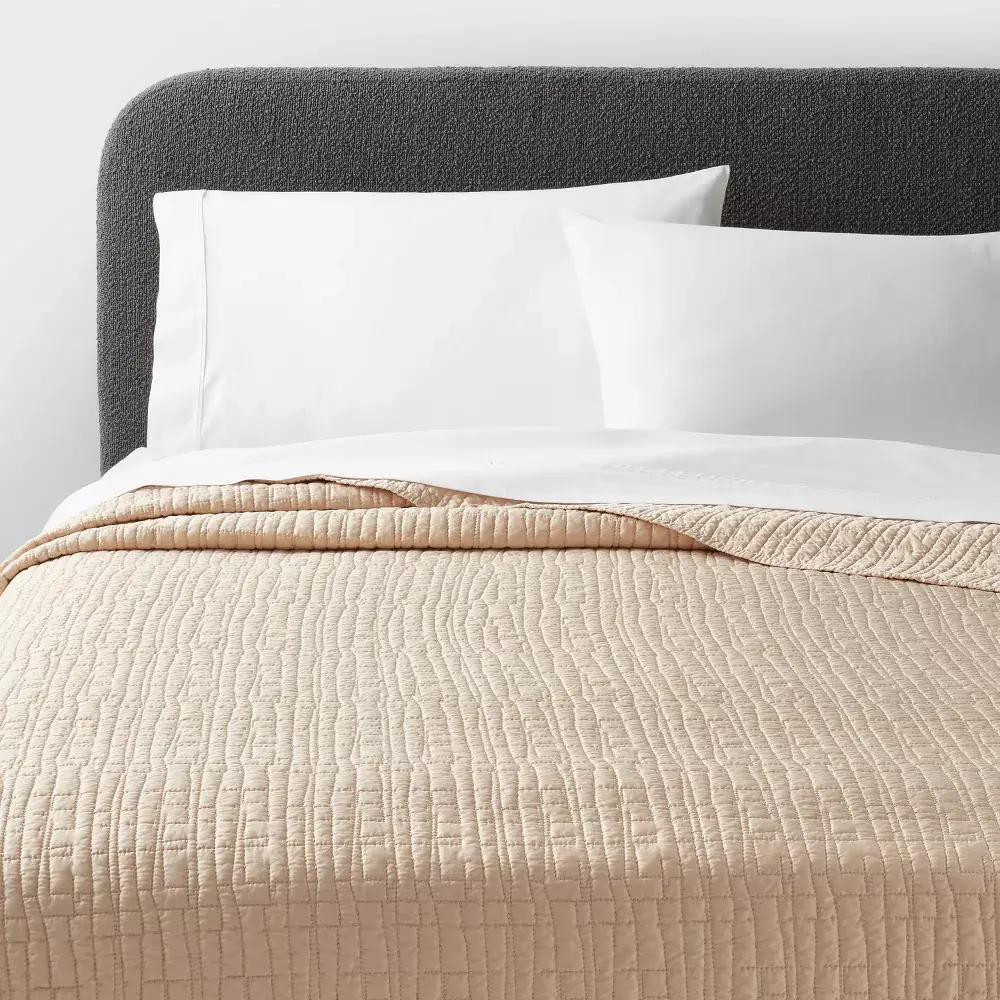 King TENCEL Quilt Khaki - Threshold: OEKO-TEX Certified Cooling Woven Lyocell Fabric Machine Washable