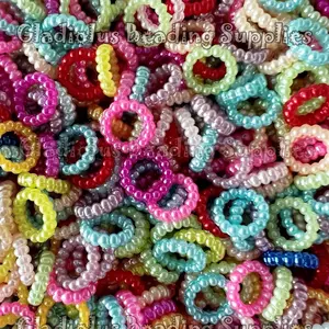 100 Qty 10mm Spacer - Acrylic Material - Pearl looking spacers - Round Spacers