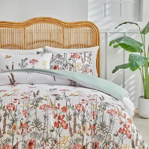 Colorful floral and leaf print duvet cover set, Bedroom bedding set 2/3 counts, no filling - Washable and durable, made of soft, comfortable and breathable polyester fiber, with random patterned pillowcases, a gift for all seasons