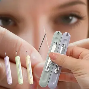 2 In 1 Needle Threader and Seam Ripper Tool Multifunctional Sewing Thread Remover Cross Stitch Crafting Accessories Easy Use