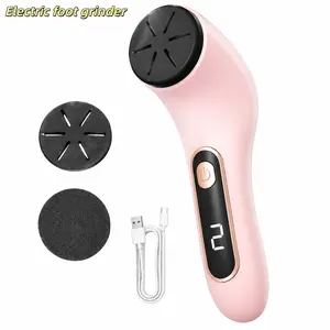 Rechargeable electric exfoliator, portable electronic foot polishing tool, electric exfoliation set, professional foot care, suitable for dead skin, hard skin, and dry cracked skin