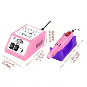 Valentine's Day Gift Professional Electric Nail Drill Machine Nail File Pink Nail Drill Kit, Nail Filer Electric with 150pcs Sanding Bands and Nail Drill Bits for Acrylic Nail Drill Gel Nail Manicure Pedicure