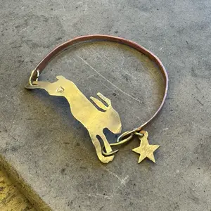 Handmade Rabbit Cuff Bracelet in Brass with Star Charm - Perfect Gift for Animal Lovers and Art Lovers, Rabbit Lovers, Bunny, Gift for Girlfriend, Artsy Unique Jewelry, Nature and Animal Jewelry, Earthy Gifts