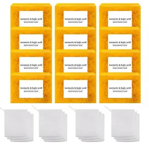 Natural Turmeric Kojic Acid Soap —  — Turmeric Soap, Body Cleanser & Skincare Essential-Turmeric Soap,Body Wash,Turmeric Body Care Producg Body W Cleansing