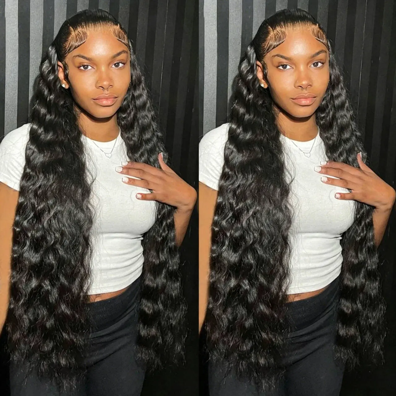 Bling Hair 12~38Inch Deep Wave 13x4 13x6 Hd Lace Frontal Wigs Deep Curly Human Hair Wig For Women Deep Wave Wig Brazilian Transparent Lace Front Wig Real Human Hair
