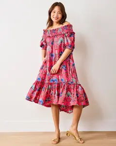 Palm Tree Paradise - Ximena Dress - Cocktail Umbrella