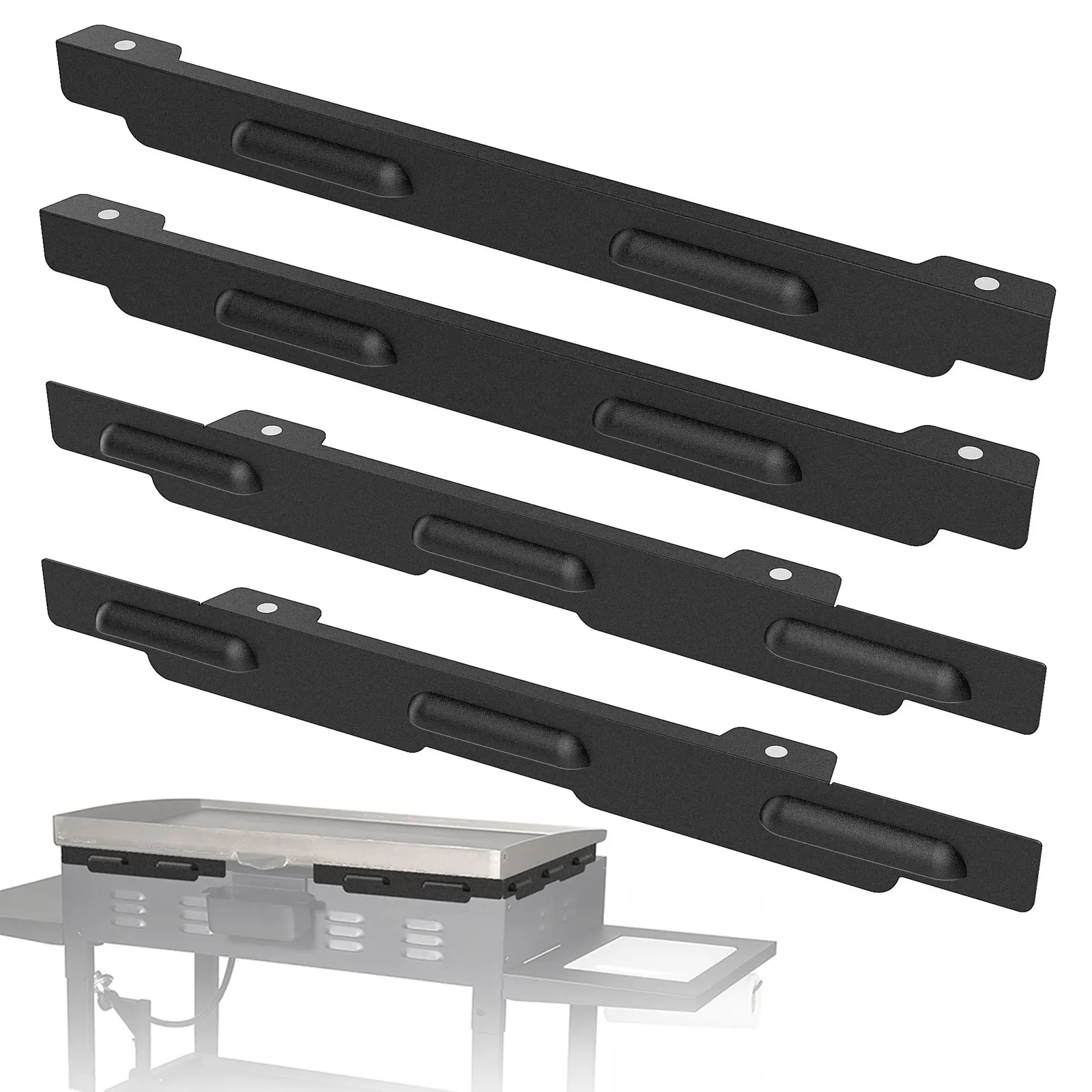 Magnetic Stainless Steel Wind Screens，Wind Guards for Blackstone 36 Inch Griddle （Black）, Grill Accessories for Griddle Grill and Camping, Protect Flame Hold Heat，Compatible with Hood,Ideal Grilling Gift